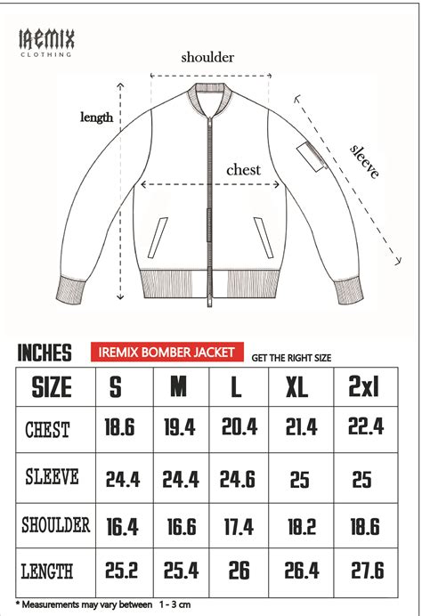 versace jacket size chart